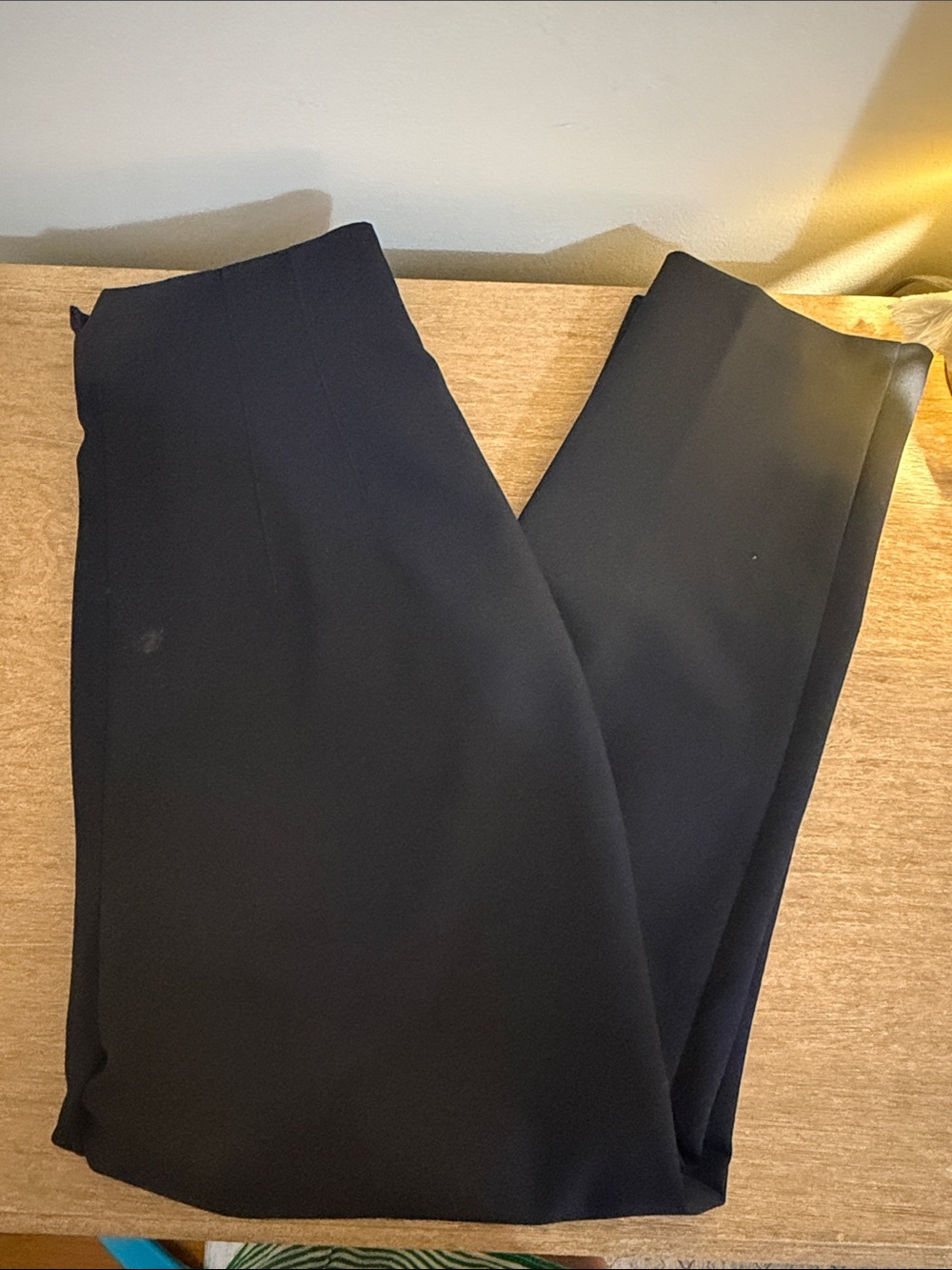 Zara Straight-Leg Dress Pants in Navy